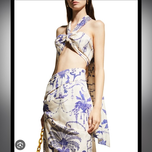 Johanna Ortiz - Knot It Up Halter Crop Top - Picture 3 of 11